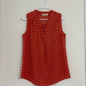 Jon & Anna Pink Polka Dot Sleeveless Blouse